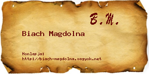 Biach Magdolna névjegykártya
