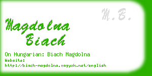 magdolna biach business card